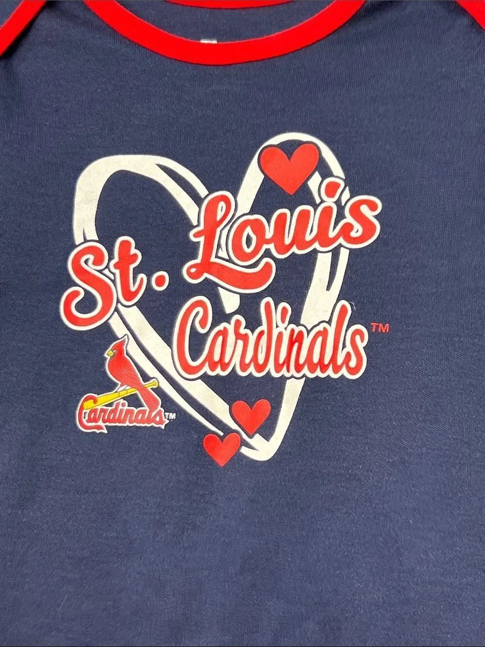 Genuine Merchandise MLB Saint Louis Cardinals one piece bodysuit NWOT size 12 m - Picture 3 of 9